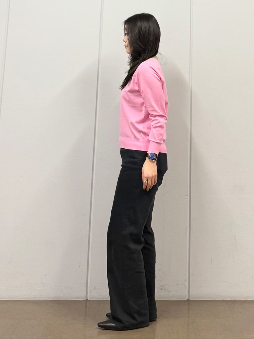 mizukiさんの「INDIVI｜【撥水／軽量】ミニマル スタンドカラーコート」を使ったコーディネート