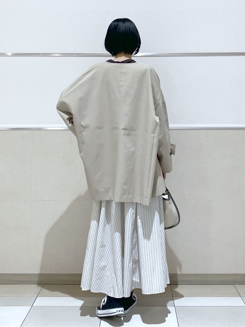eriko さんの「Dessin｜【花粉ガード/撥水加工/洗える】クルーネックスプリングコート」を使ったコーディネート