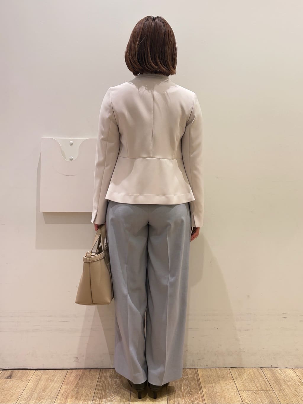 YUKOさんの「index｜ストレッチノーカラージャケット／セットアップ対応【洗濯機OK／防シワ／イージーアイロン】」を使ったコーディネート
