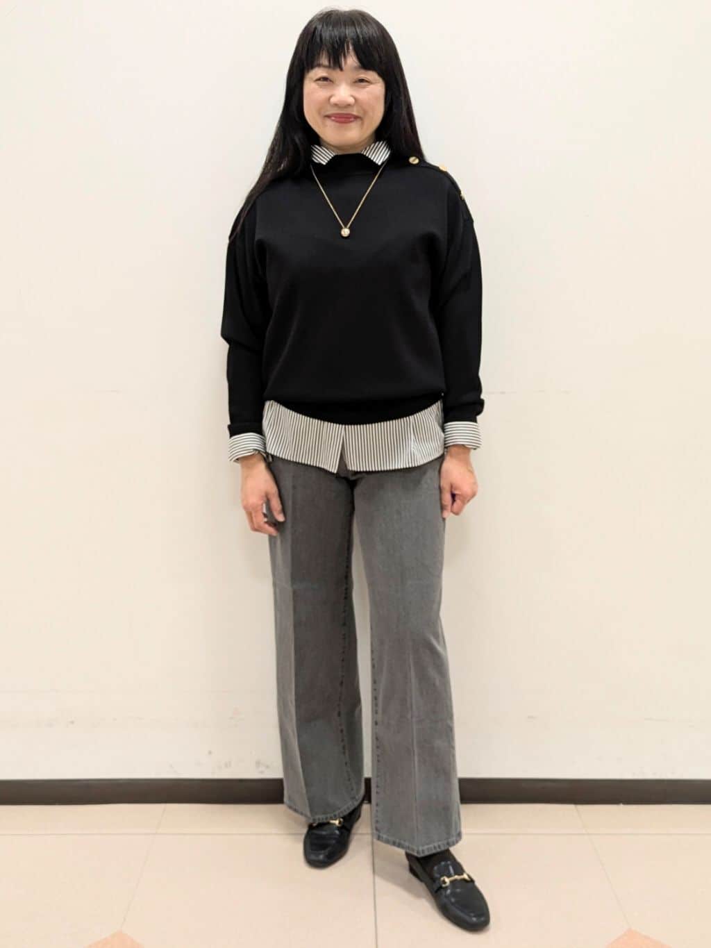 ともさんの「UNTITLED｜【洗える】ミラノリブニット」を使ったコーディネート