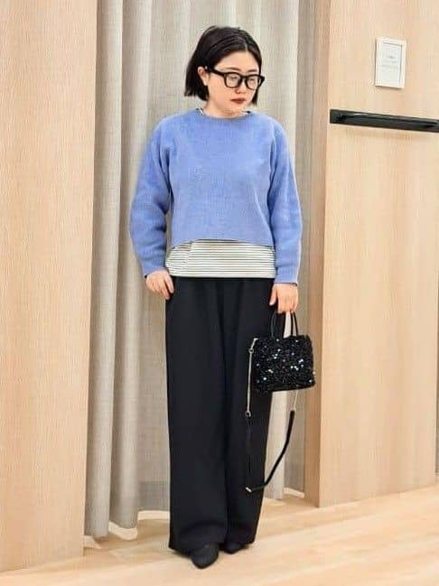 ふるさんの「grove｜毎日着たくなる、もちもち畦編みニット」を使ったコーディネート