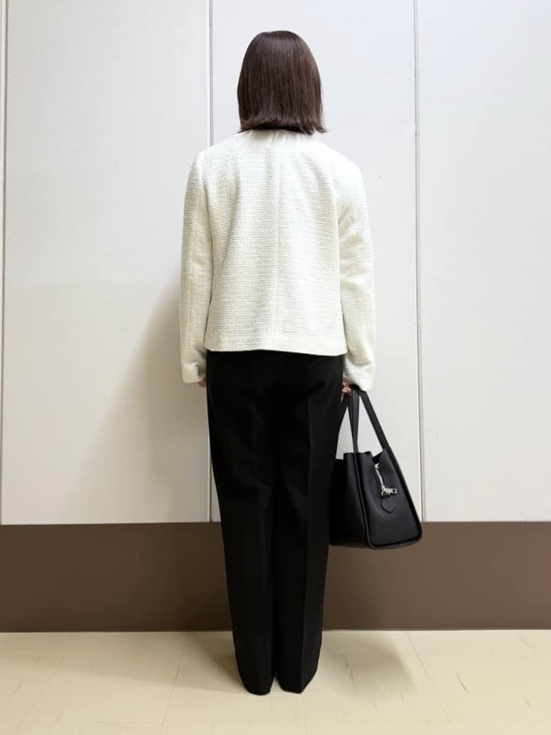Rikoさんの「INDIVI｜【洗える／透けにくい】ダイヤ柄プリントブラウス」を使ったコーディネート