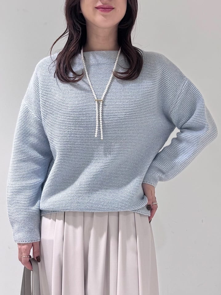 そんさんの「INDIVI｜【洗える／大人ラメ】カラーMIXボトルネックニット」を使ったコーディネート