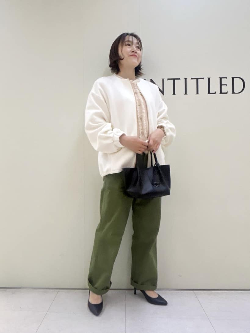 Mikiさんの「UNTITLED｜【洗える/ジャケット風】ツイードニットカーディガン」を使ったコーディネート