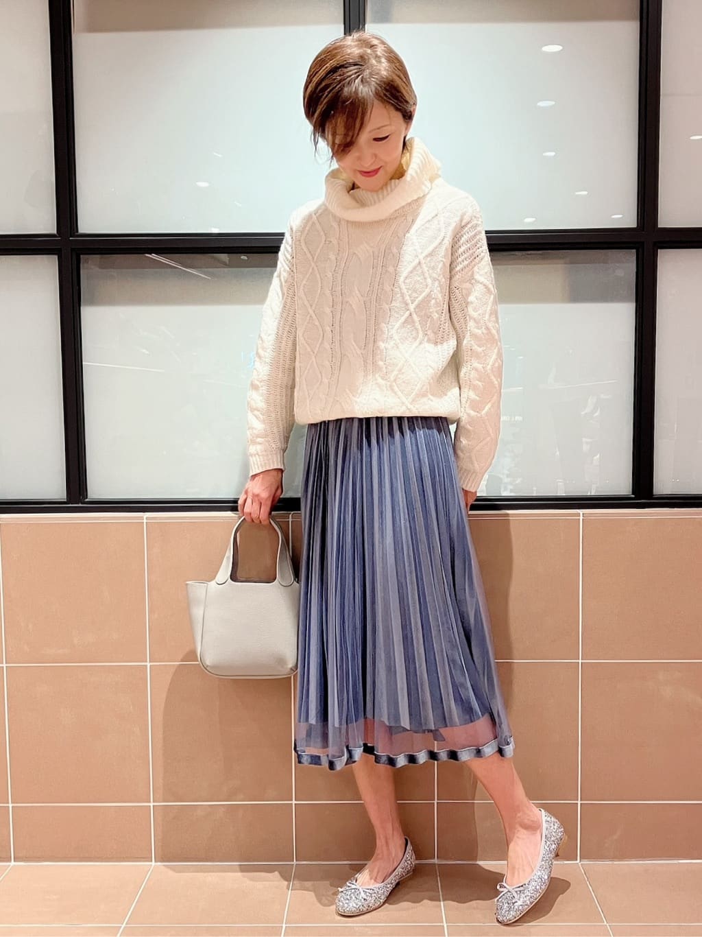 Ｋさんの「ESPERANZA｜【EC限定カラーあり】グリッターバレエシューズ」を使ったコーディネート