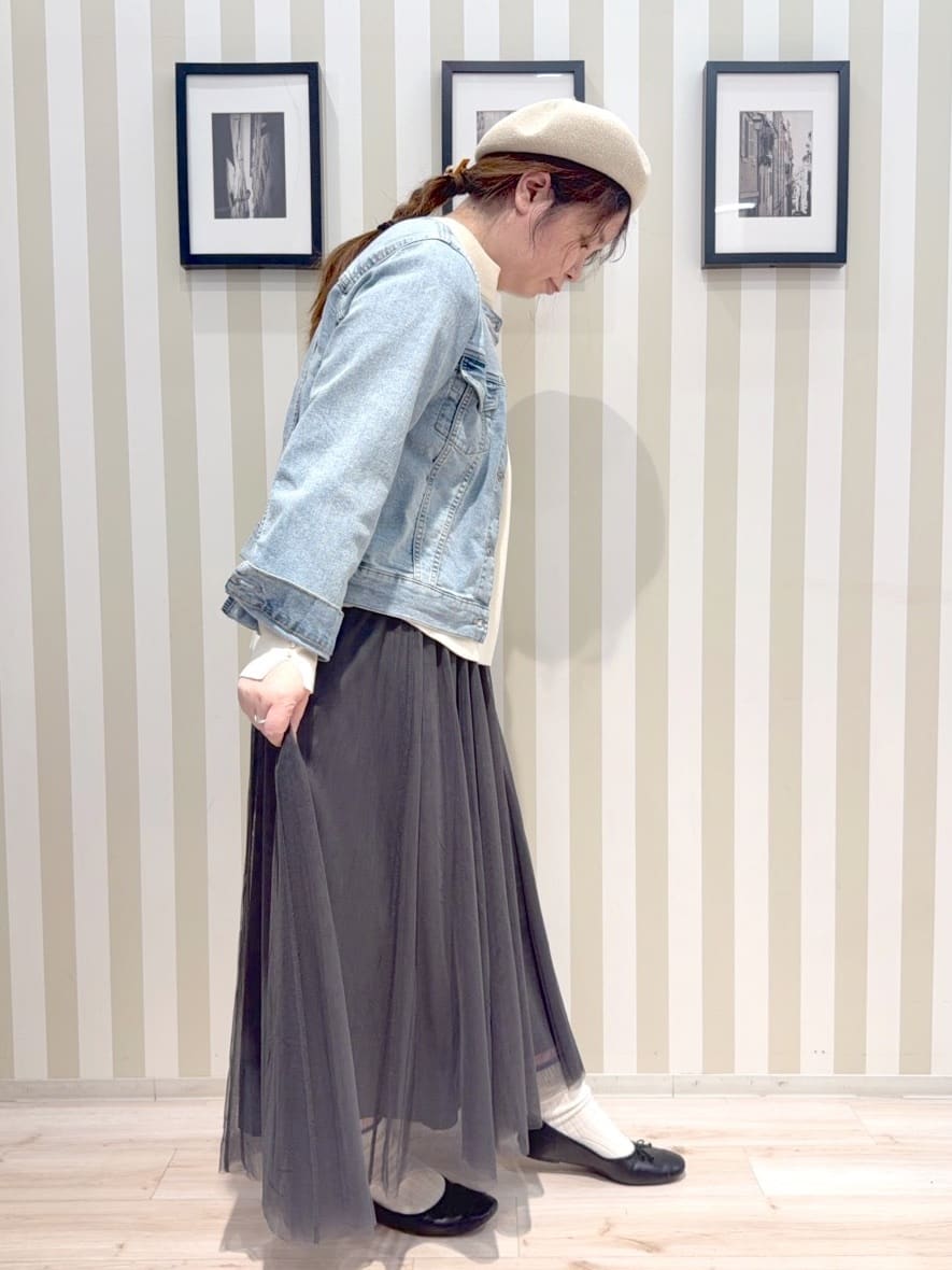 MIYUKIさんの「SHOO･LA･RUE｜【洗濯機可/セットアップ可/インせず着られる】もちもち裾ラウンドニット」を使ったコーディネート