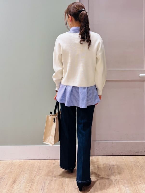 Komi☆さんの「grove｜毎日着たくなる、もちもち畦編みニット」を使ったコーディネート