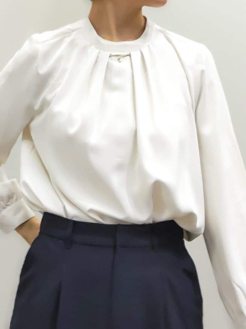 やまちゃんさんの「grove｜【マシンウォッシュ／防シワ/SS-3L】ストレッチノーカラージャケット」を使ったコーディネート