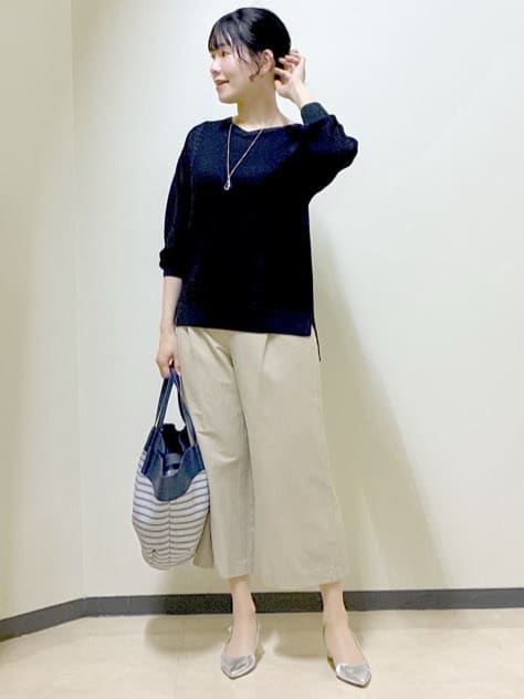 beni_gingerさんの「Reflect｜【パンツ合わせにぴったり◎】ゆったりオフボディニット」を使ったコーディネート