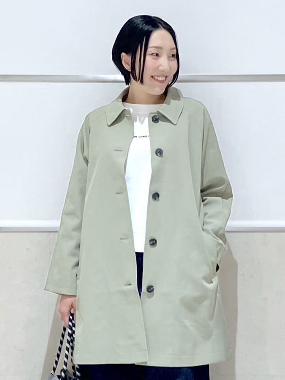 eriko さんの「Dessin｜【花粉ガード/撥水加工/洗える】ステンカラースプリングコート」を使ったコーディネート