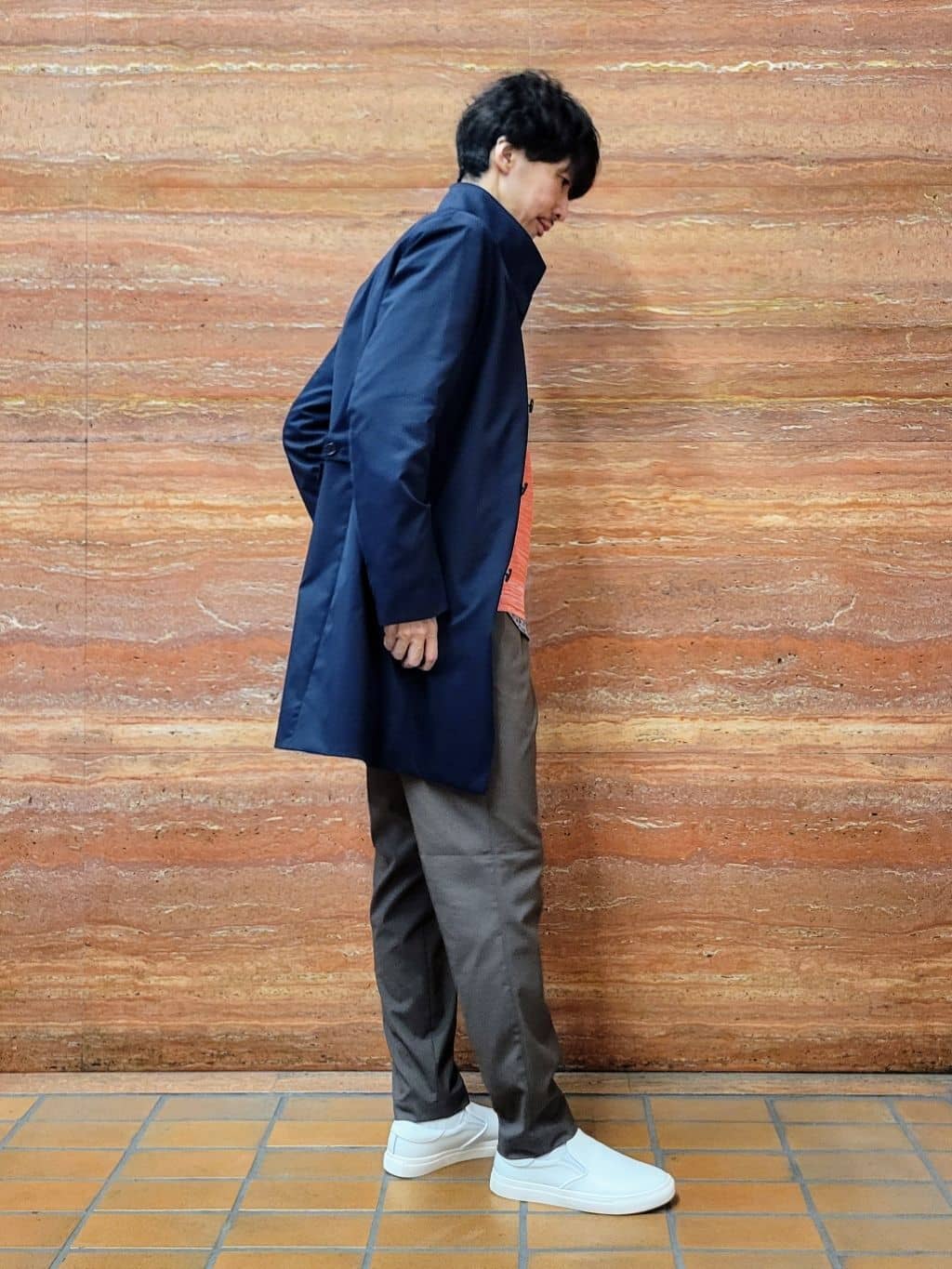 piroyaさんの「TAKEO KIKUCHI｜撥水ツイル スタンドカラー コート」を使ったコーディネート