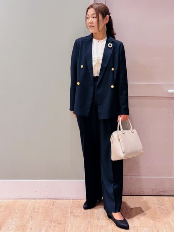 Komi☆さんの「grove｜【マシンウォッシュ/防シワ/S-3L】着回しできるカセット服ワイドパンツ」を使ったコーディネート