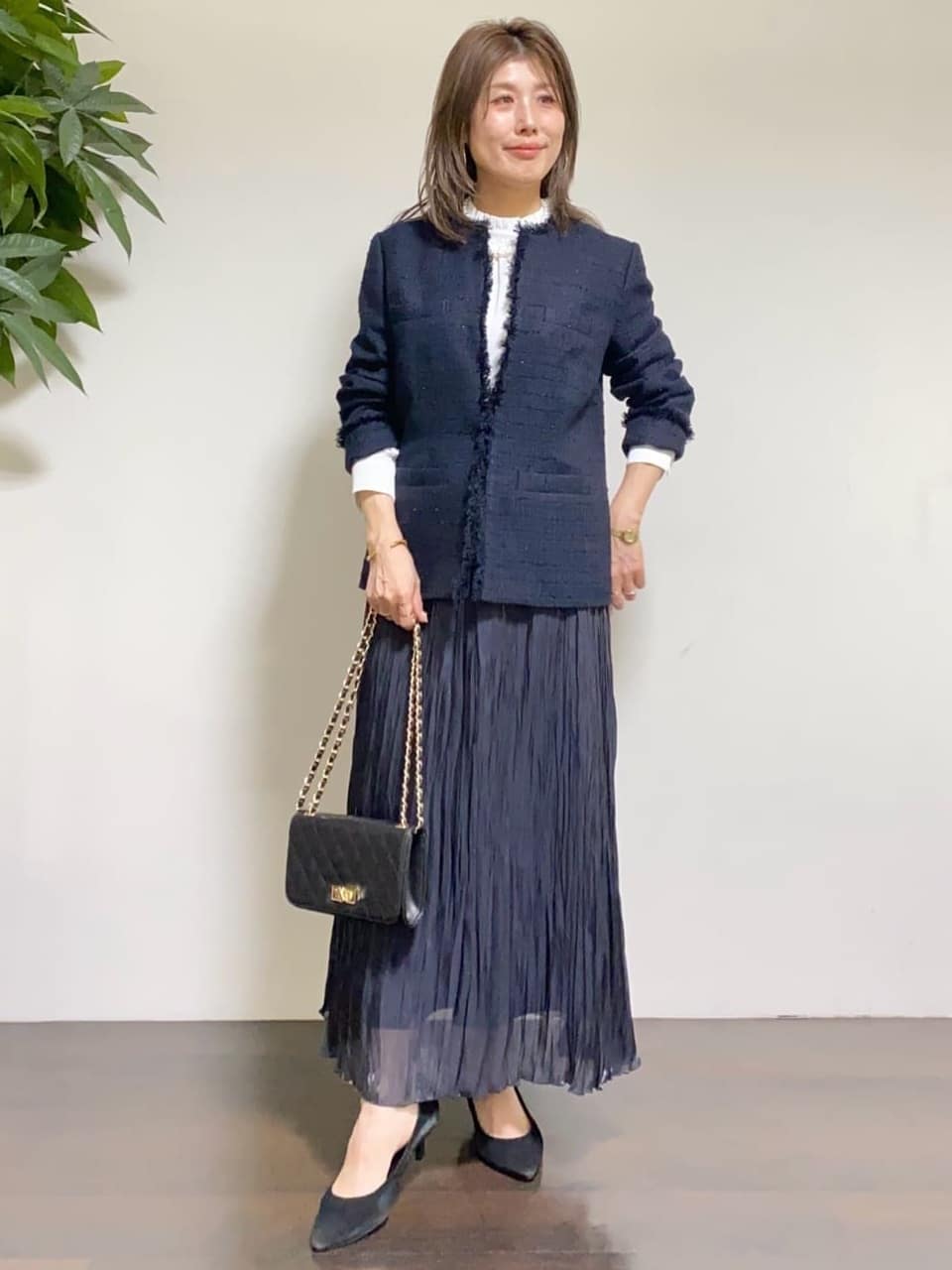 tomoさんの「UNTITLED｜【仕事着/スーツ】ファンシーツイード ジャケット」を使ったコーディネート