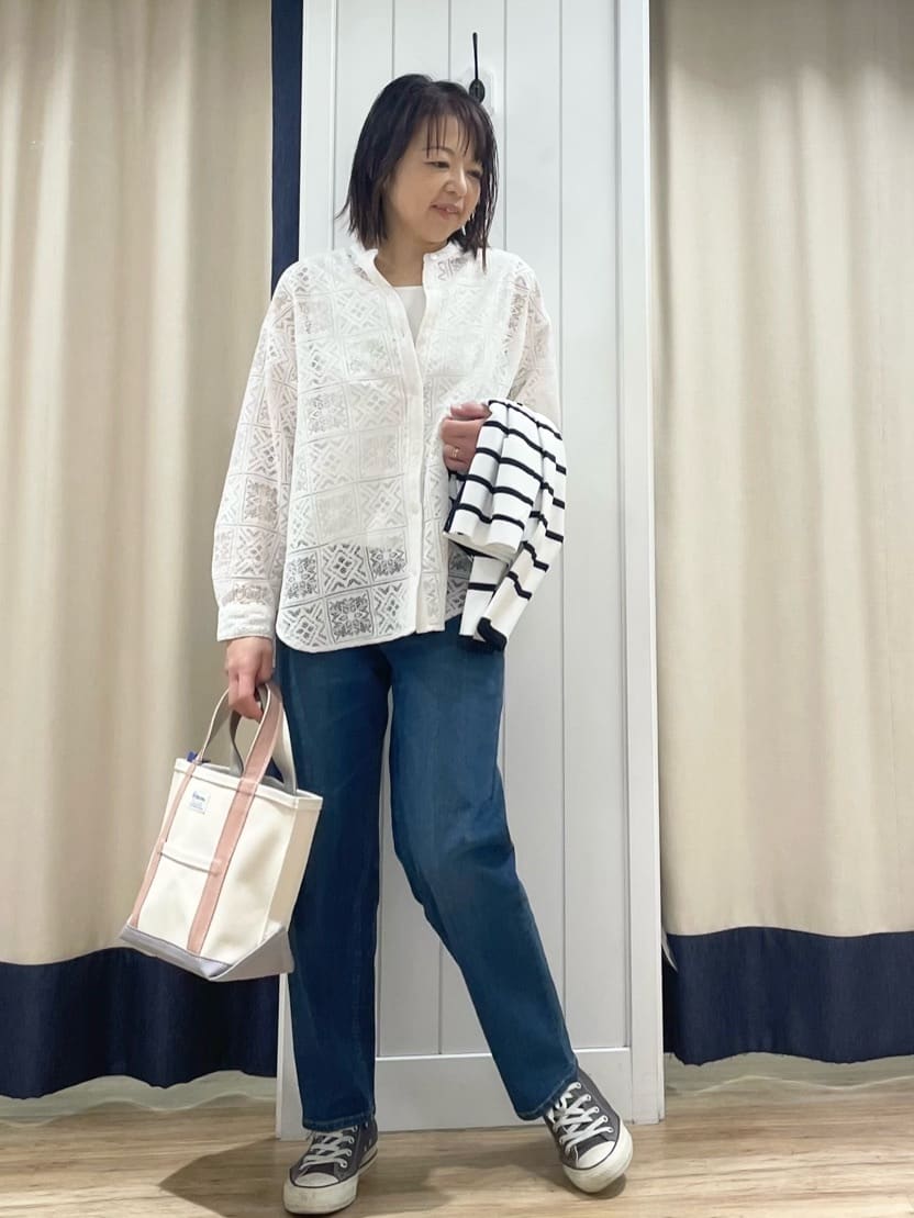 ISOさんの「Dessin｜【UVカット/洗える】ジャケットライクニットカーディガン」を使ったコーディネート