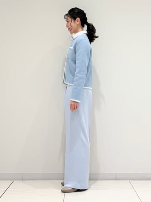 kayoさんの「INDIVI｜【軽量】ブークレジャケット ニットカーディガン」を使ったコーディネート