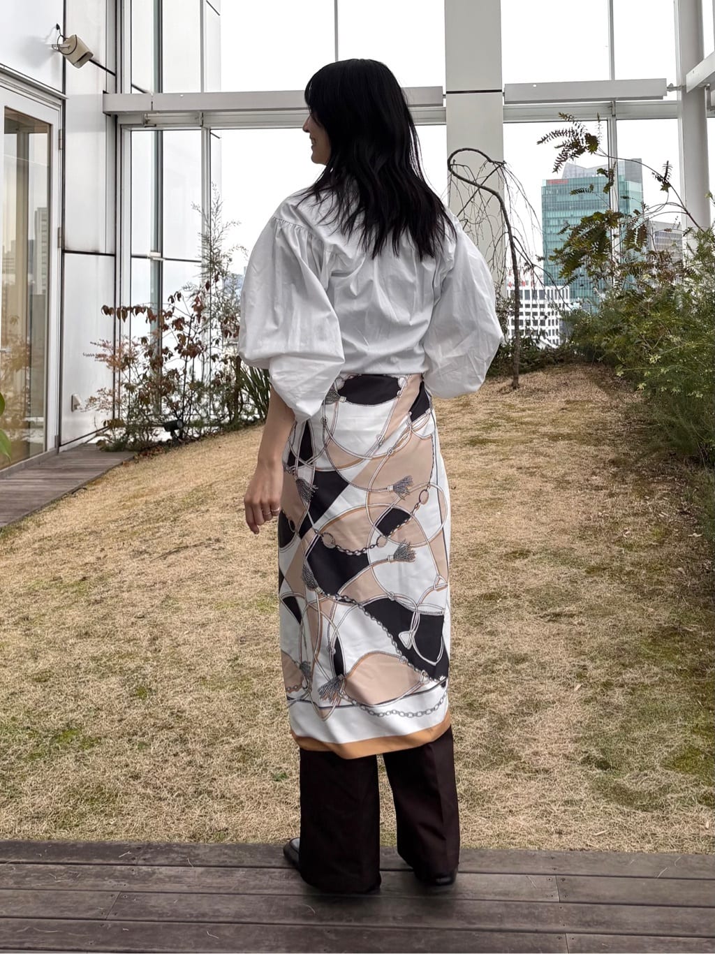 sachikoさんの「OPAQUE.CLIP｜ボリュームスリーブシャツ【洗濯機OK】」を使ったコーディネート