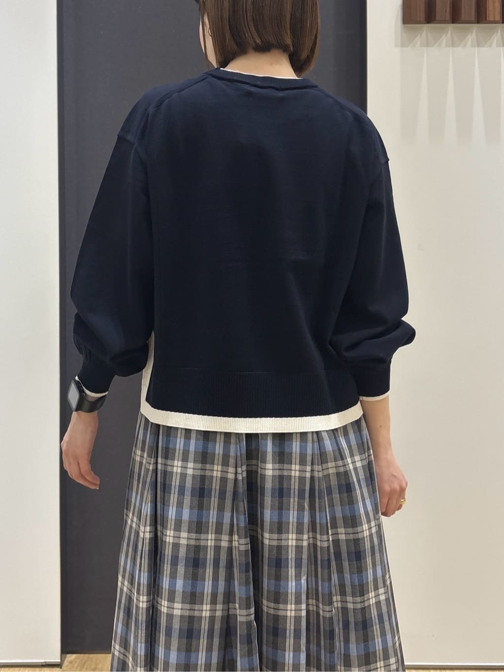 risaさんの「Dessin｜【洗える】バイカラーデザインニット」を使ったコーディネート