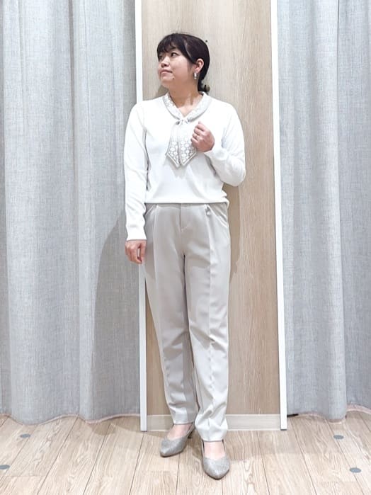 naoさんの「grove｜【マシンウォッシュ／防シワ/SS-3L】ストレッチノーカラージャケット」を使ったコーディネート