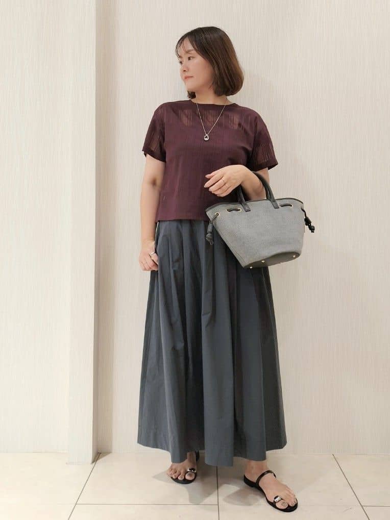 naokoさんの「UNTITLED｜【短丈/日本製】カラミ風メッシュ ノーカラージャケット」を使ったコーディネート
