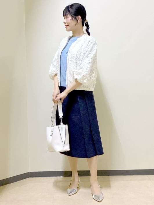  beni_gingerさんの「Reflect｜【セットアップ可】ジップアップレースショートブルゾン」を使ったコーディネート