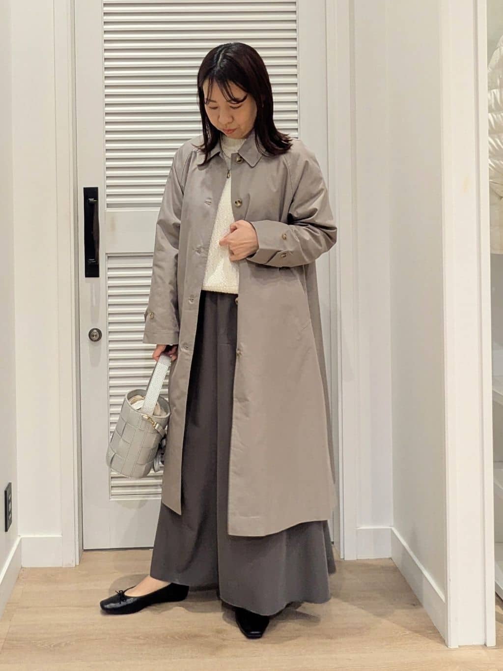 enさんの「Dessin｜シャンブレースプリングコート」を使ったコーディネート