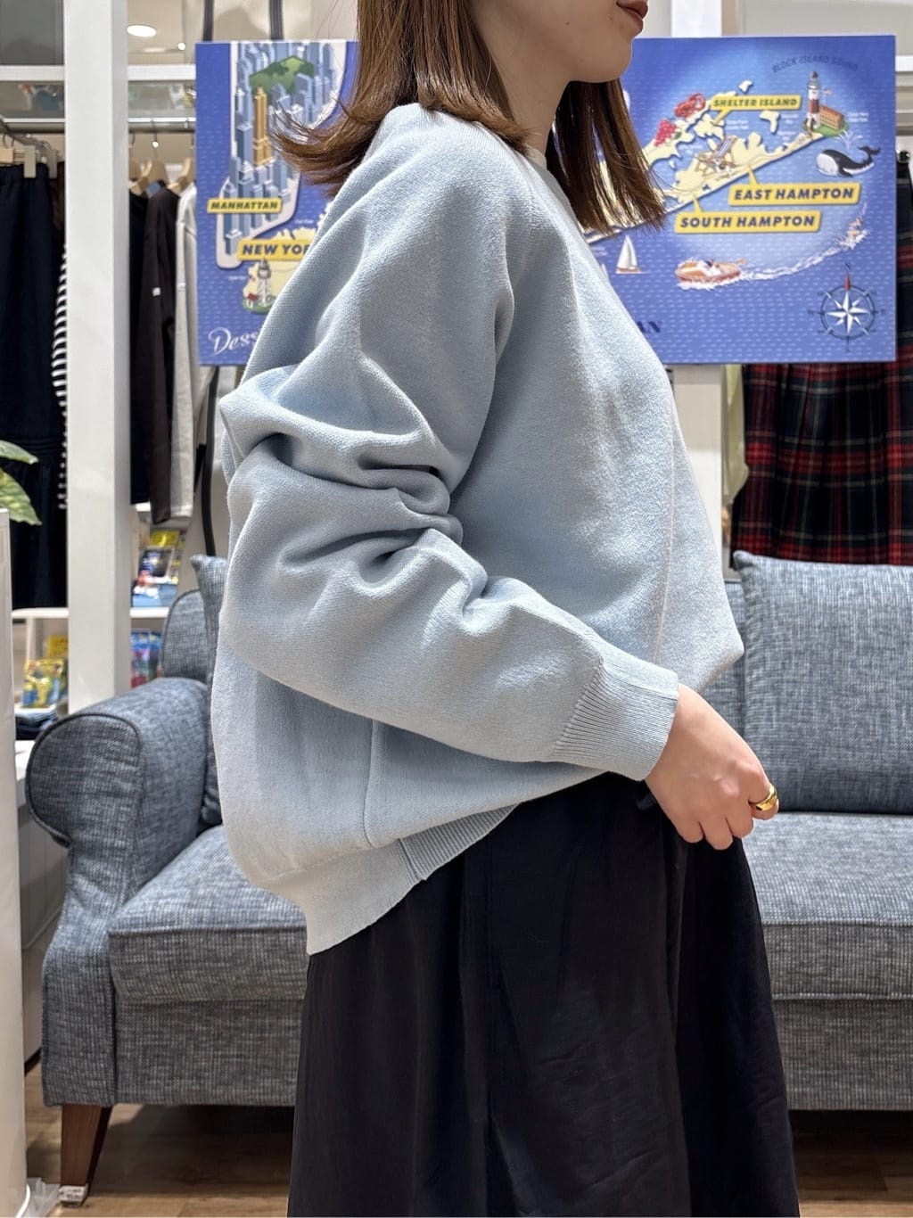 risaさんの「Dessin｜【洗える】スウェットライクニット」を使ったコーディネート
