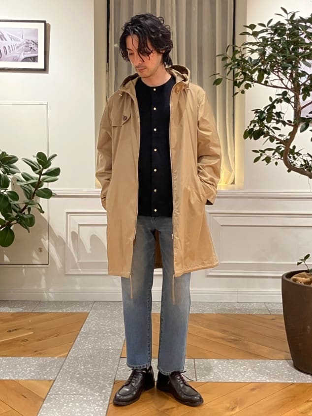 junyaさんの「DRESSTERIOR｜【撥水素材】レインプルーフ フーデッドコート」を使ったコーディネート