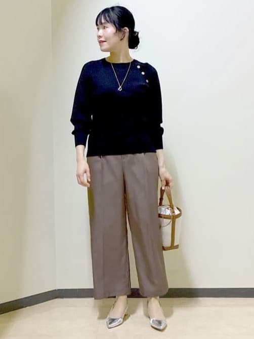  beni_gingerさんの「Reflect｜【ゆったり着られる◎】ラグランスリーブニット」を使ったコーディネート