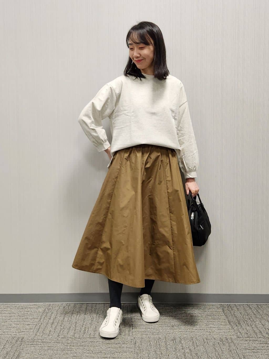 naraさんの「Dessin｜【360度可愛い・洗える】バックヘンリーカットソー」を使ったコーディネート