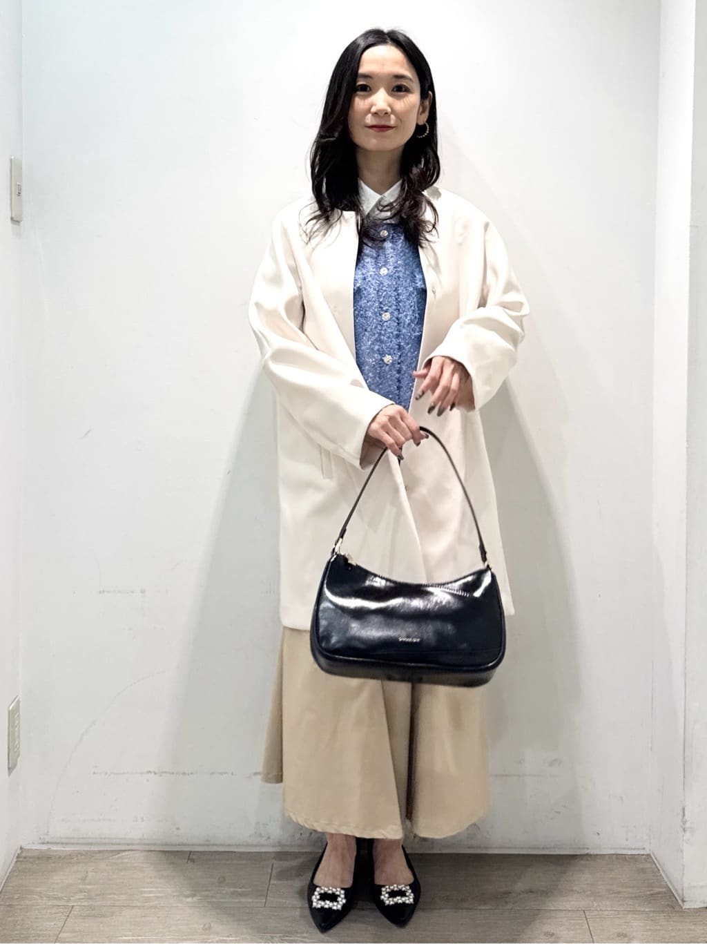 yuicciさんの「OPAQUE.CLIP｜襟チュールシャツ【洗濯機OK】」を使ったコーディネート