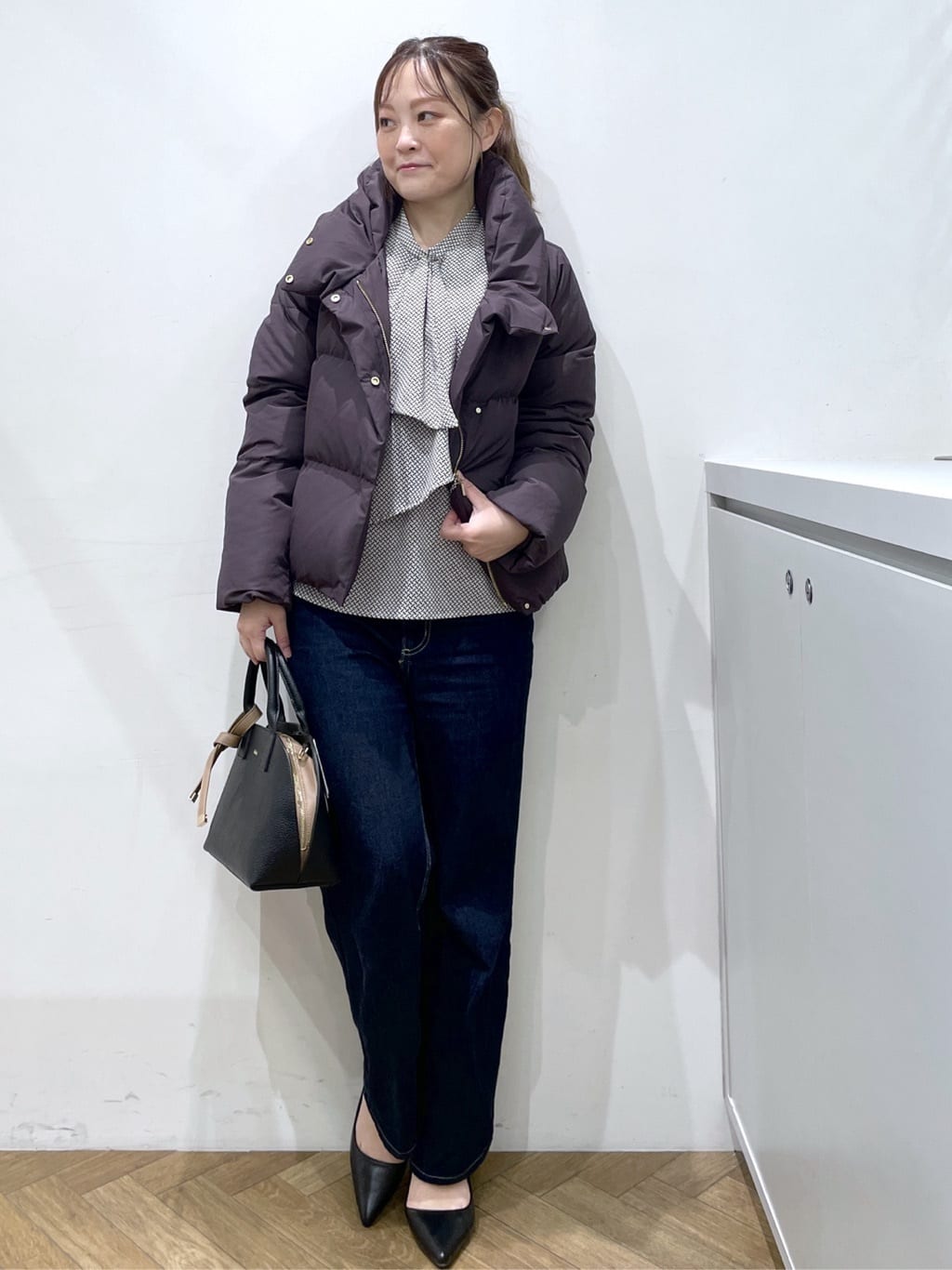 Junさんの「index｜KAWADAダウンショートコート【撥水／洗濯機OK／静電気防止裏地】《XS～LL》」を使ったコーディネート