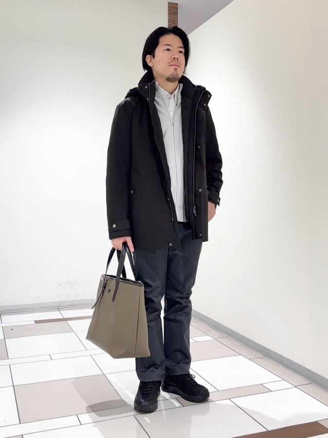 及川さんの「TAKEO KIKUCHI｜【3WAY】ドビー ダウンライナー付ブルゾン」を使ったコーディネート