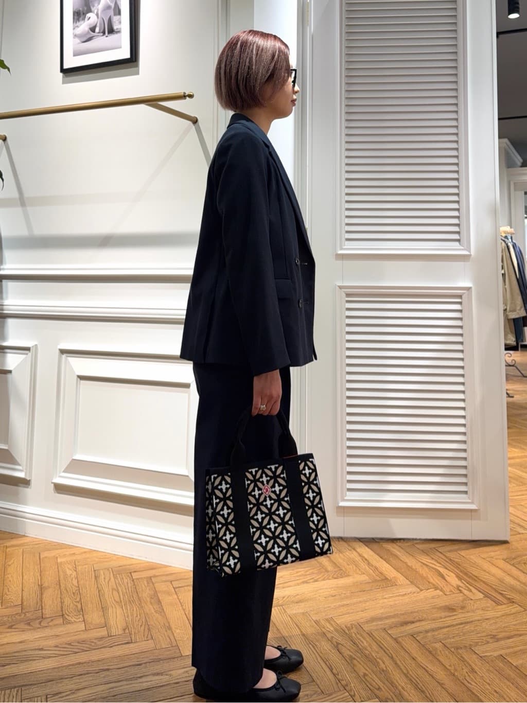 renaさんの「DRESSTERIOR｜【セットアップ可/吸水速乾/ウォッシャブル】リネンブレンドオックスダブルジャケット」を使ったコーディネート