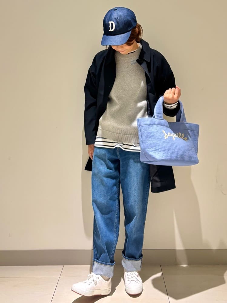 Haruさんの「Dessin｜【花粉ガード/撥水加工/洗える】ステンカラースプリングコート」を使ったコーディネート