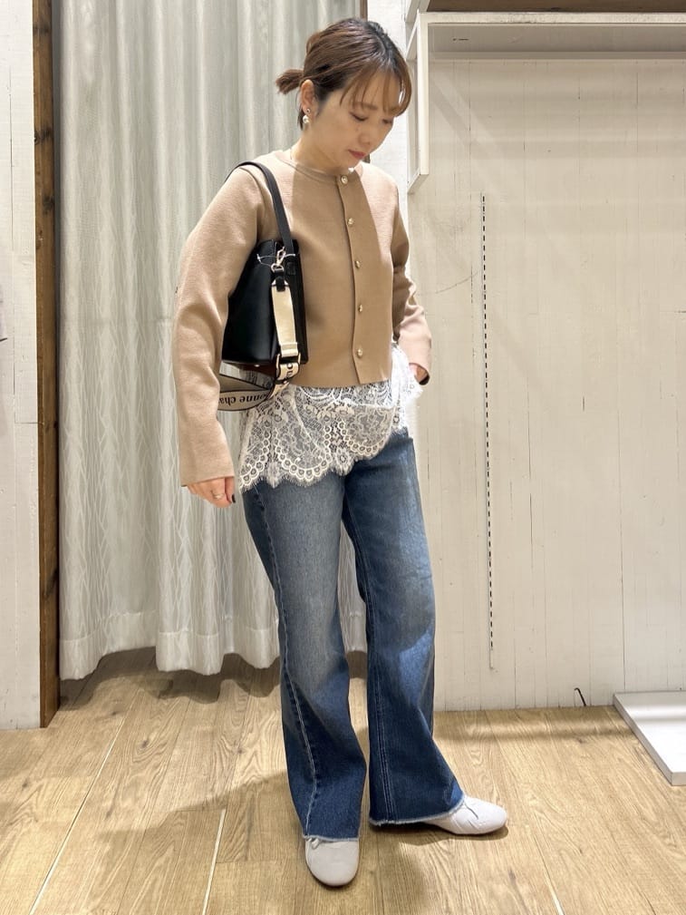 ga_riさんの「THE SHOP TK｜ハーフミラノカーデ」を使ったコーディネート