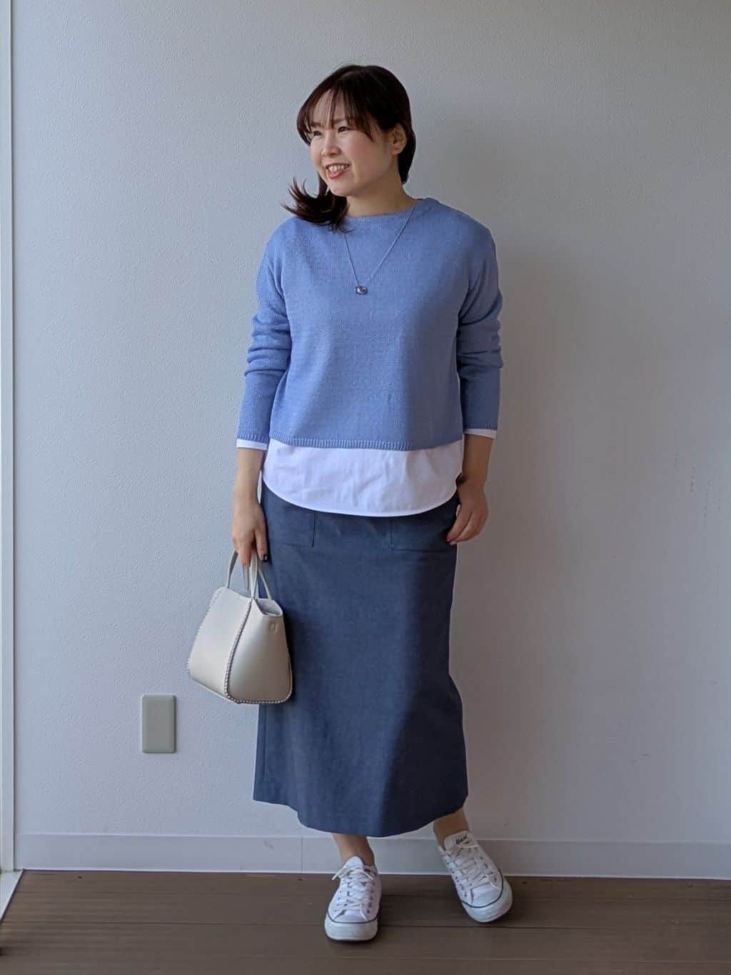 なみきさんの「UNTITLED｜◆【洗える/光沢感】ファンシーヤーンニット」を使ったコーディネート