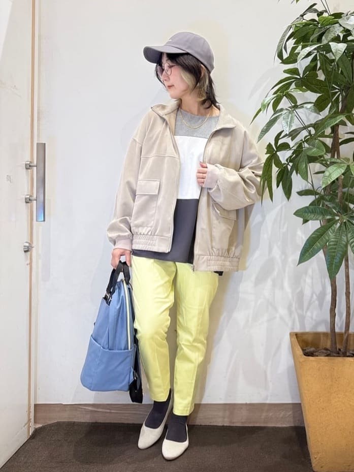 misakiさんの「SHOO･LA･RUE｜とろける手触り　カットスエードスタンドブルゾン」を使ったコーディネート