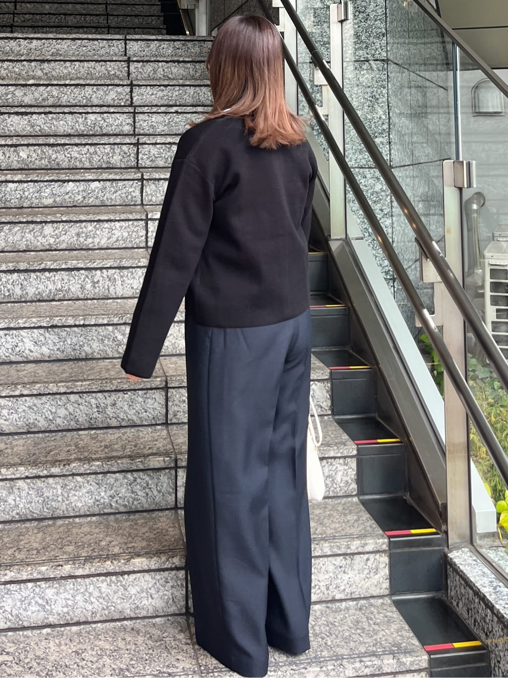 HANNAさんの「OPAQUE.CLIP｜スナップボタンニットカーディガン【洗濯機OK】」を使ったコーディネート