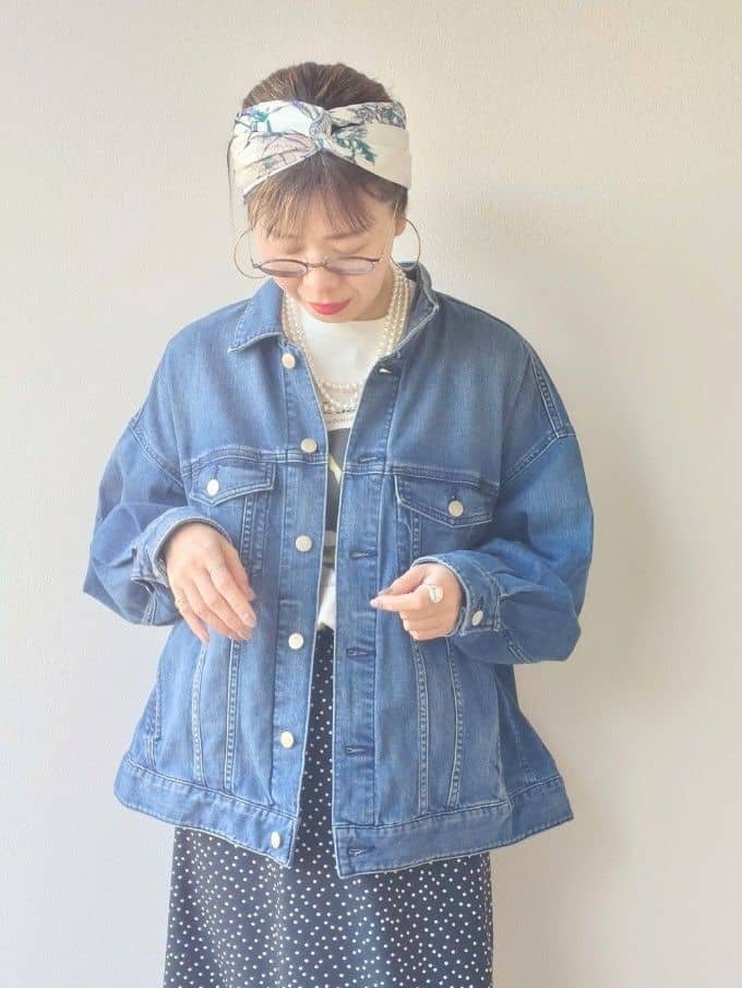 MUTSUKOさんの「UNTITLED｜【Healthy DENIM】別注Bran／デニムジャケット」を使ったコーディネート