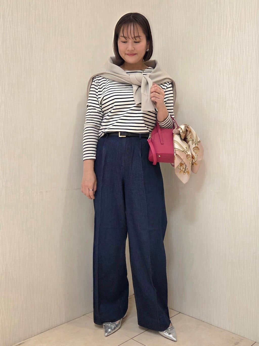 naokoさんの「UNTITLED｜◆【軽羽織り/セットアップ可】ジップアップニットカーディガン」を使ったコーディネート