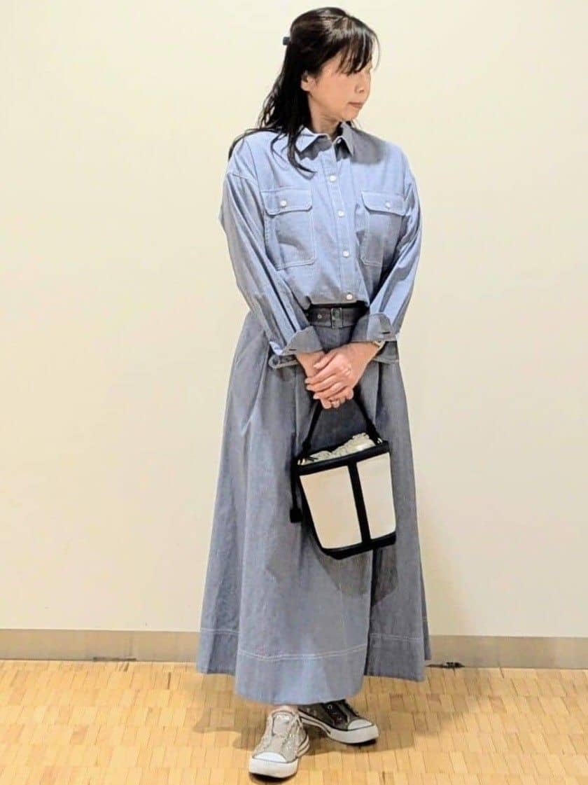 なおさんの「Reflect｜【羽織にも◎】ダンガリーシャツ」を使ったコーディネート