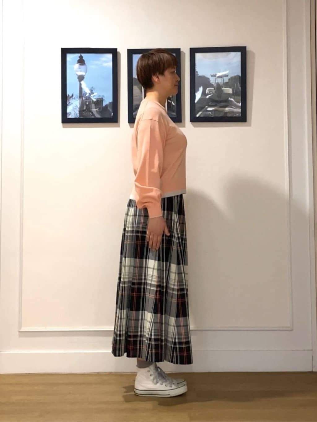Hiroさんの「Dessin｜【洗える】バイカラーデザインニット」を使ったコーディネート