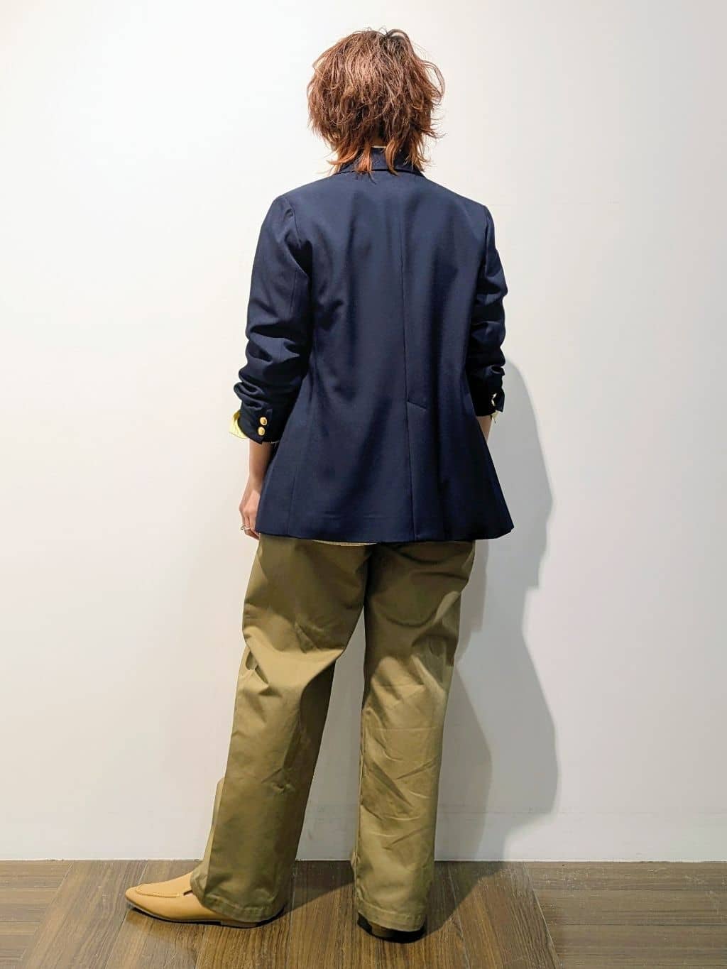 4410さんの「THE SHOP TK｜【通勤にもデイリーにも】CAVIAN 金ボタンダブルブレストジャケット」を使ったコーディネート