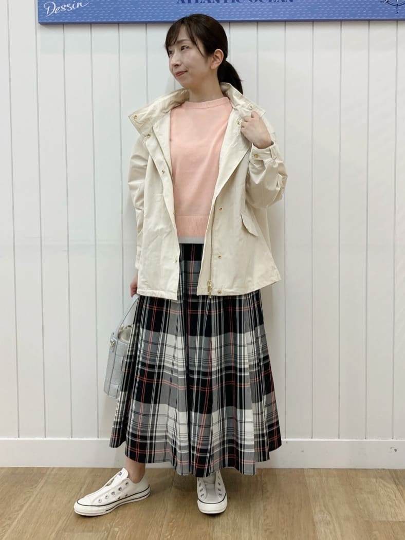 yoshiさんの「Dessin｜【洗える】バイカラーデザインニット」を使ったコーディネート