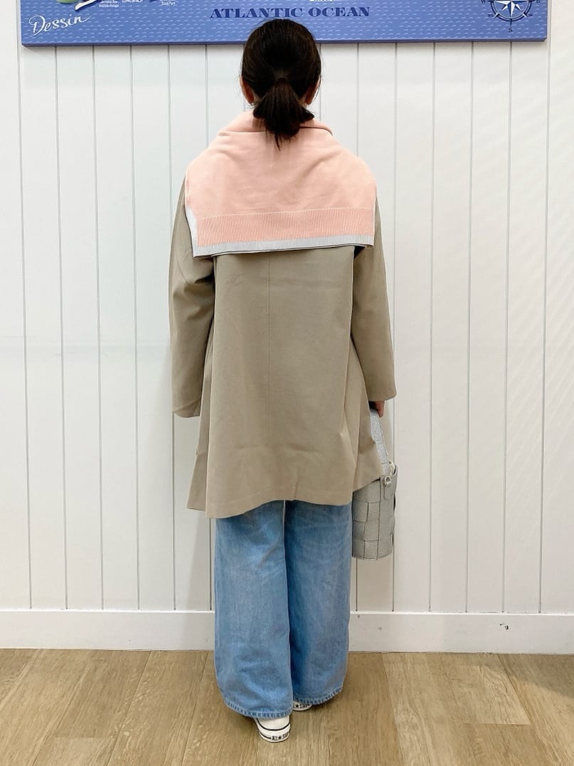 yoshiさんの「Dessin｜【花粉ガード/撥水加工/洗える】ステンカラースプリングコート」を使ったコーディネート