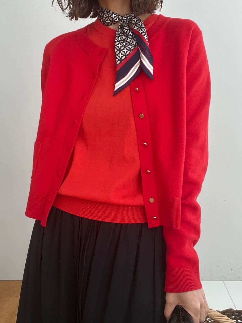 misaさんの「DRESSTERIOR｜【ウォッシャブル】コットンシルクフレンチスリーブニット」を使ったコーディネート