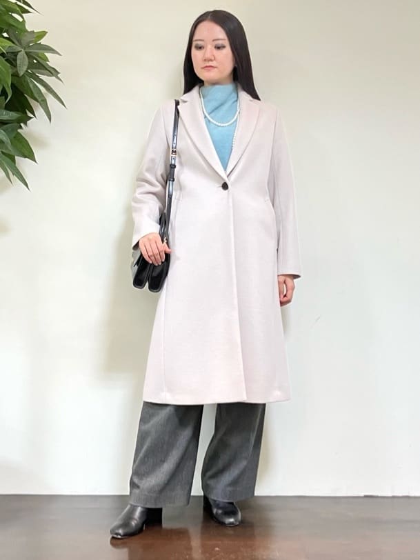 カレンさんの「UNTITLED｜【スタイリッシュ／オンオフ兼用】ウールチェスターコート」を使ったコーディネート