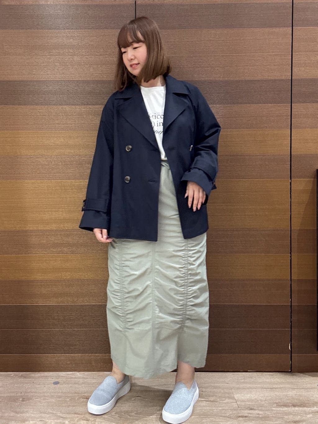yumeさんの「OPAQUE.CLIP｜ミドルトレンチコート【洗濯機OK】」を使ったコーディネート