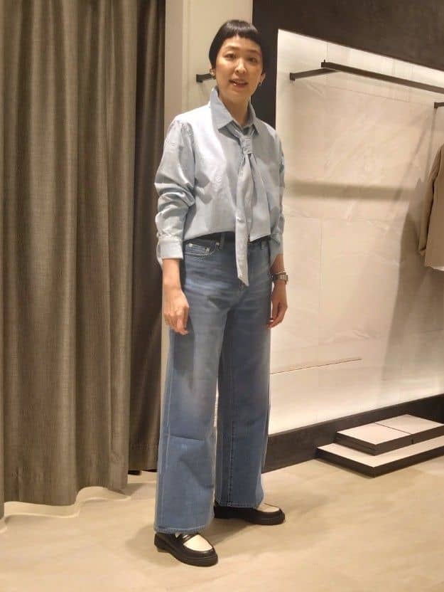 まちこさんの「UNTITLED｜【人気デニム】MAKE&times;DENIM WIDE」を使ったコーディネート