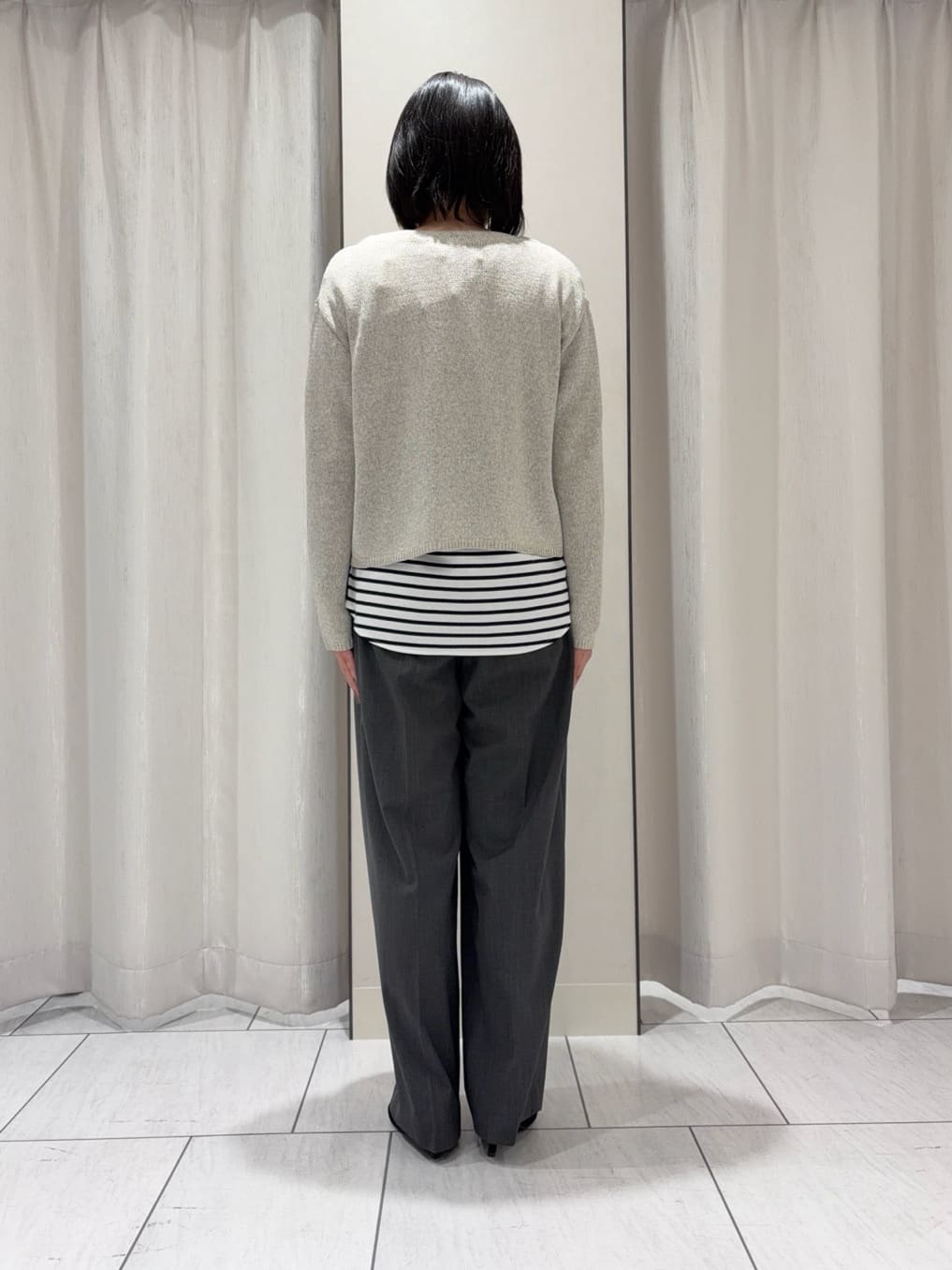 わたなべさんの「UNTITLED｜◆【洗える/光沢感】ファンシーヤーンニット」を使ったコーディネート